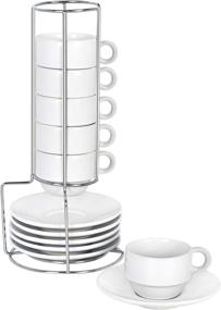 img 4 attached to ☕ Lifecapido Espresso Porcelain Stackable Demitasse: Elegant Drinkware for Your Daily Shot of Espresso