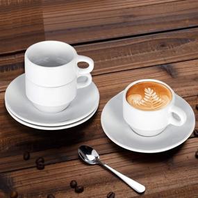 img 3 attached to ☕ Lifecapido Espresso Porcelain Stackable Demitasse: Elegant Drinkware for Your Daily Shot of Espresso