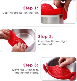 img 2 attached to Strainer Strainers Resistant Silicone Spaghetti Kitchen & Dining