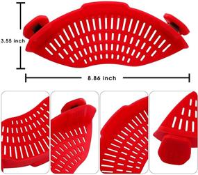 img 3 attached to Strainer Strainers Resistant Silicone Spaghetti Kitchen & Dining