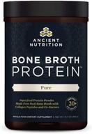 unflavored real bone broth protein powder | ancient nutrition | 20g protein per serving | 20 servings | gluten free hydrolyzed collagen peptides supplement logo