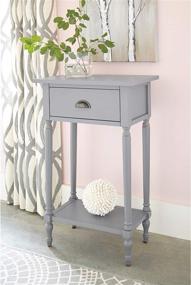 img 3 attached to 🏺 Juinville Accent Table by Signature Design - Vintage Casual Style - Gray Finish