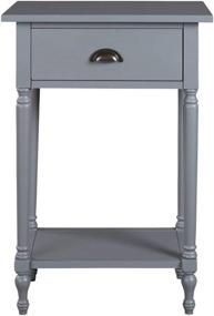 img 2 attached to 🏺 Juinville Accent Table by Signature Design - Vintage Casual Style - Gray Finish