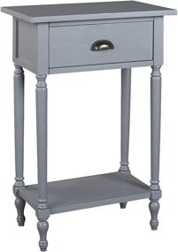 img 4 attached to 🏺 Juinville Accent Table by Signature Design - Vintage Casual Style - Gray Finish