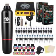 dragonhawk complete tattoo kit: rotary tattoo pen machine with cartridges, needles, and power supply for professional results logo