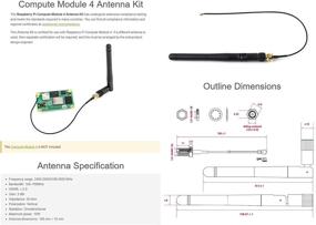 img 1 attached to Комплект антенн для вычислительного модуля 4 Waveshare, сертифицированный для использования с вычислительным модулем 4 для Raspberry Pi, поддерживает 2