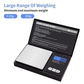 img 2 attached to UNIWEIGH 200g Digital Pocket Scale with LCD Display - High Precision Smart Weighing Tool for Grams, Ounces, Jewelry, and Weed - Portable Mini Scale with Tare Function