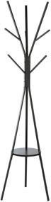 img 4 attached to 🧥 Homebi Coat Rack Hat Stand: Organize and Display Clothes, Hats, and Scarves with 9 Hooks - Black, 17.72"Wx17.72"Dx70.87"H