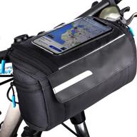 🚴 waterproof obova bike handlebar bags with quick release - compact front frame storage bags basket for road mtb bicycles, bicycle handlebar bag with touchscreen cell phone holder logo