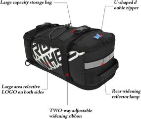 img 3 attached to ArcEnCiel Bike Trunk Bag - Water-Resistant 🚲 Bicycle Panniers & Rear Seat Carrier Pack with Rack