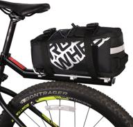 arcenciel bike trunk bag - water-resistant 🚲 bicycle panniers & rear seat carrier pack with rack logo