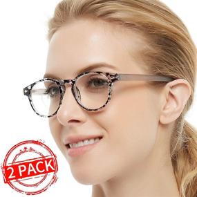 img 3 attached to 👓 OCCI CHIARI 2 Pack Women's Round Reading Glasses Set (1.0-6.0) - Stylish Readers for Women