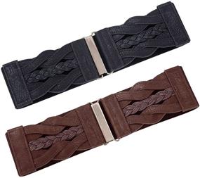 img 3 attached to 👗 Timeless Style: Womens Vintage Elastic Stretch Medium Belts for Women's Accessories