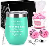 meackle 12oz double insulated wine tumbler cup - a wise woman once said socks gift set for mom, sisters, friends, girls logo