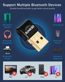 img 2 attached to ⚙️ Bluetooth Dongle Receiver USB 4.0 Adapter for PC Wireless Transfer Compatible with Stereo Headphones Desktop Windows 10, 8, 7, Vista, XP