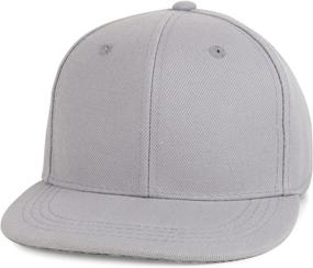 img 4 attached to 🧢 Trendy Shop: Infant to Toddler Kid's Plain Structured Flatbill Snapback Cap - Boosted SEO