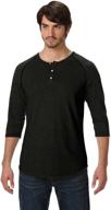 👕 stylish raglan sleeve henley shirt: a modern twist on alternatives! logo