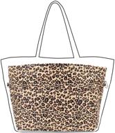 👜 lrker women's medium purse organizer handbag tote insert liner divider inside bag logo