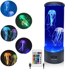 img 4 attached to 🐙 Kammoy Electric Jellyfish Lamp for Adults - Color Changing Jellyfish Lava Lamp, Tabletop Jellyfish Tank Lamp