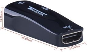 img 1 attached to 🔌 Tendak HDMI к VGA конвертер: активный адаптер HD 1080P с аудио 3.5 мм для проектора, HDTV, монитора, ноутбука, ПК, Xbox, STB, Blu-ray DVD.