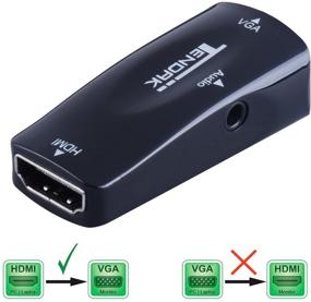 img 3 attached to 🔌 Tendak HDMI к VGA конвертер: активный адаптер HD 1080P с аудио 3.5 мм для проектора, HDTV, монитора, ноутбука, ПК, Xbox, STB, Blu-ray DVD.