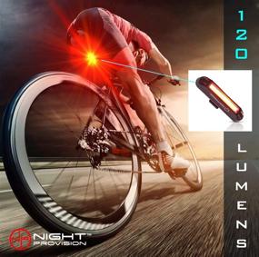 img 3 attached to 🚲 USB Rechargeable LED Bicycle Lights Set - LINE-120 Front and Rear Bike Light for Skateboard, Longboard, Road & Mountain Biking