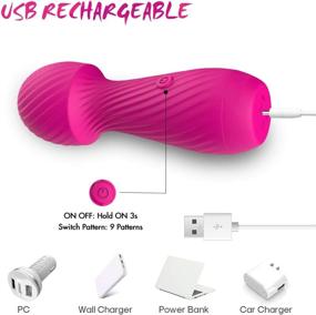 img 1 attached to Upgraded Mini Cordless Wand Massager - 9 Powerful Vibration Modes, Waterproof & Rechargeable Handheld Personal Massager for Body Massage, Muscle Tension Relief - Best Gift