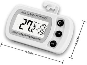 img 1 attached to 🌡️ Accurate and Convenient 2 Pack Digital Refrigerator Freezer Thermometer with Max/Min Record Function and Large LCD Display