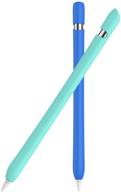 🖋️ delidigi 2-pack apple pencil 1st gen case, soft silicone sleeve cover accessories for apple pencil 1st generation - blue + mint green (2 pack) logo