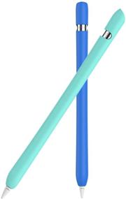 img 4 attached to 🖋️ Delidigi 2-Pack Apple Pencil 1st Gen Case, Soft Silicone Sleeve Cover Accessories for Apple Pencil 1st Generation - Blue + Mint Green (2 Pack)