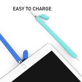 img 1 attached to 🖋️ Delidigi 2-Pack Apple Pencil 1st Gen Case, Soft Silicone Sleeve Cover Accessories for Apple Pencil 1st Generation - Blue + Mint Green (2 Pack)