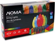 🎄 noma c9 led christmas lights - 25 multi-color bulbs, 16.8 ft. string light - ul certified for indoor & outdoor use logo