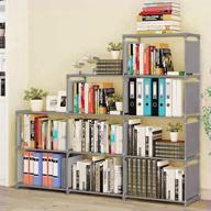 kemanner 4-tier industrial style bookcase: vintage free standing bookshelf in rustic wood logo