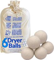 🐑 revolution fibers wool dryer balls 6 pack - reusable eco dryer balls for pet hair removal - natural fabric softener ball for wrinkle-free laundry - environmentally friendly - felted - static reducer logo