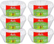 melitta junior basket coffee filters white 100 count (6 pack): convenient and efficient coffee filtering solution logo