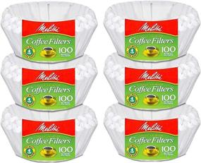 img 1 attached to Melitta Junior Basket Coffee Filters White 100 Count (6 pack): Convenient and Efficient Coffee Filtering Solution