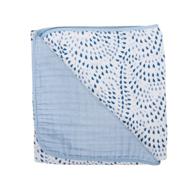 bebe au lait premium cotton muslin snuggle blanket - serenity and sky: soft and stylish comfort for your baby logo