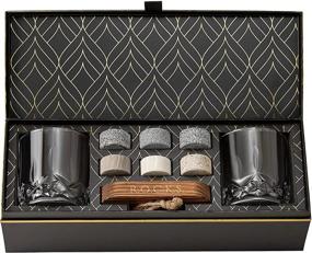 img 4 attached to 🥃 R.O.C.K.S. Whiskey Chilling Stones Gift Set with Handcrafted Granite Sipping Rocks, Crystal Glass Tumblers, and Elegant Presentation Tray - Perfect for Whiskey Enthusiasts!