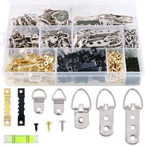 img 4 attached to Complete Hanging Solution: 601Pcs Heavy Duty Picture Hangers Kit with Mini Gradienter and Assorted Hooks, Perfect for Home Office Photo Painting Hanging - 7 Models