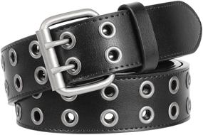 img 3 attached to 👔 Stylish & Durable Double Prong Leather Heavy Grommet Men's Accessories and Belts