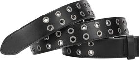 img 1 attached to 👔 Stylish & Durable Double Prong Leather Heavy Grommet Men's Accessories and Belts