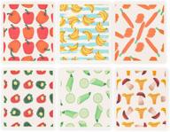 🧽 premium pasam home swedish dishcloths - reusable sponge cleaning cloths for kitchen - 6 pack dish cloths and rags (vegetable design) логотип