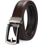ultimate comfort and style: genuine leather buckle belt for men - must-have accessory! logo