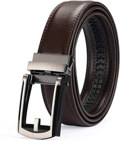 img 4 attached to Ultimate Comfort and Style: Genuine Leather Buckle Belt for Men - Must-Have Accessory!