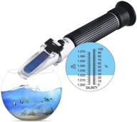 🔬 high-precision autoutlet refractometer saltwater aquarium: perfect for seawater, pool, tank testing, marine fishkeeping. 0-100ppt & 1.000-1.070 salinity tester with atc function, hydrometer specific gravity salinity meter kit – buy now! logo