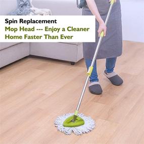 img 3 attached to 🧹 EasyWring Spin Mop Refill Pack of 4 - Microfiber Replacement Head for Mop, Efficient Floor Cleaning Mop Head, Ideal for Easy and Effective Mopping