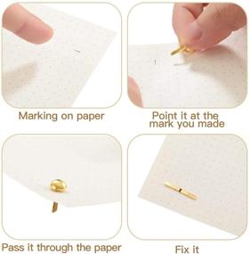 img 1 attached to 📎 500 Paper Fasteners Brads for Art and DIY Crafts: Golden Round Fasteners with White Paper Box, Ideal for School Projects, Scrapbooking, and Decorative Crafting Supplies (0.3 x 0.6 Inch)