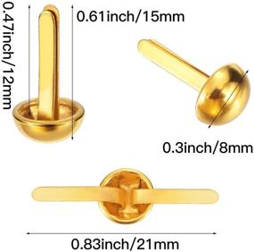 img 3 attached to 📎 500 Paper Fasteners Brads for Art and DIY Crafts: Golden Round Fasteners with White Paper Box, Ideal for School Projects, Scrapbooking, and Decorative Crafting Supplies (0.3 x 0.6 Inch)