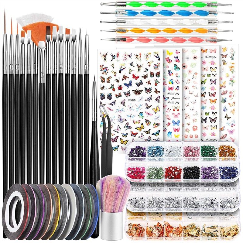 teenitor butterfly stickers striping rhinestones 로고