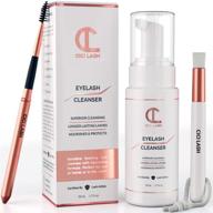 🧼 lash shampoo foaming cleanser & brush (50ml): gentle foam wash for eyelash extensions, paraben & sulfate-free – eyelid wash, makeup/oil remover – perfect for home care & beauty salon supplies logo